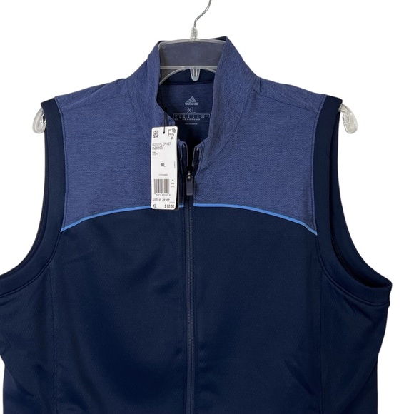 Adidas Womens Go To Full Zip Golf Vest XL NWT Blue Activewear Athleisure Sports - Picture 3 of 10